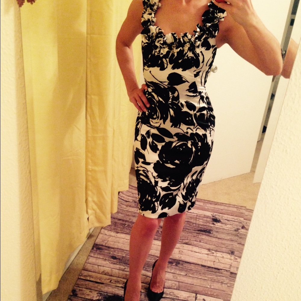 White House Black Market satin dress, 00